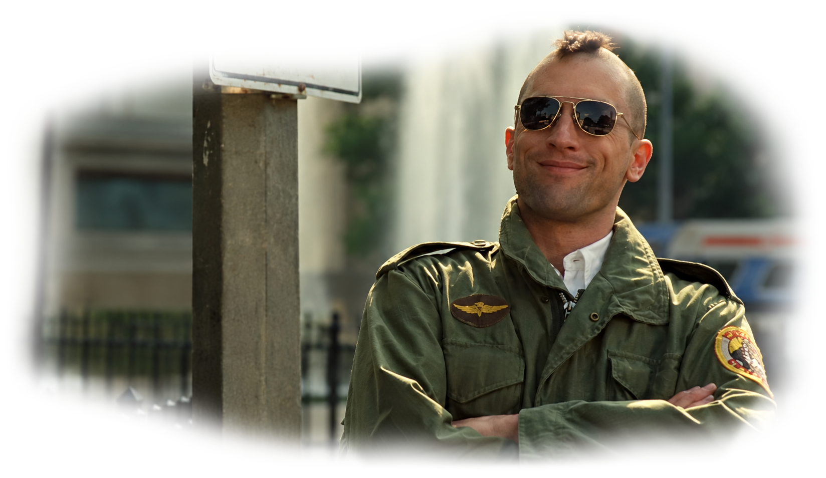 Taxi Driver: Travis Bickle on a city street